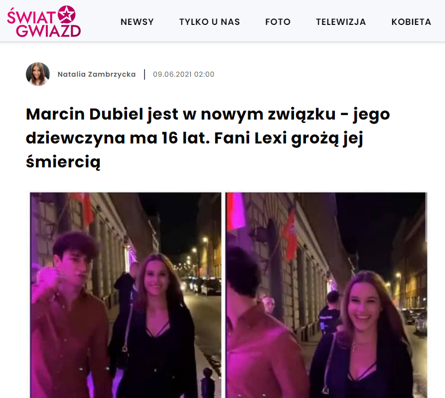 Dubiel i 16 latka